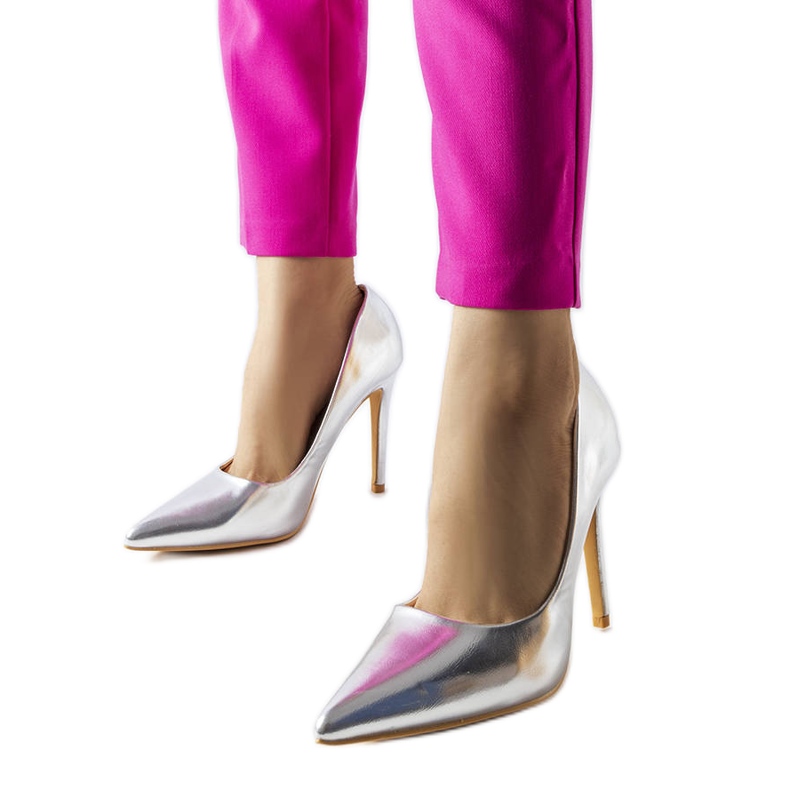 Srebrne metalik Cabell štikle srebro