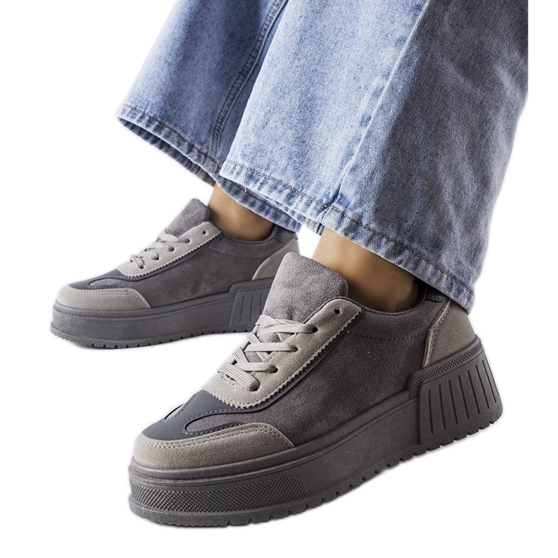 Sive platform tenisice iz Fabienne siva