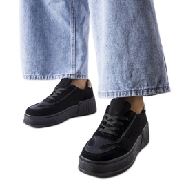 Crne platform tenisice iz Fabienne crna