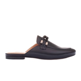 Marco Shoes Papuče s ukrasom crna