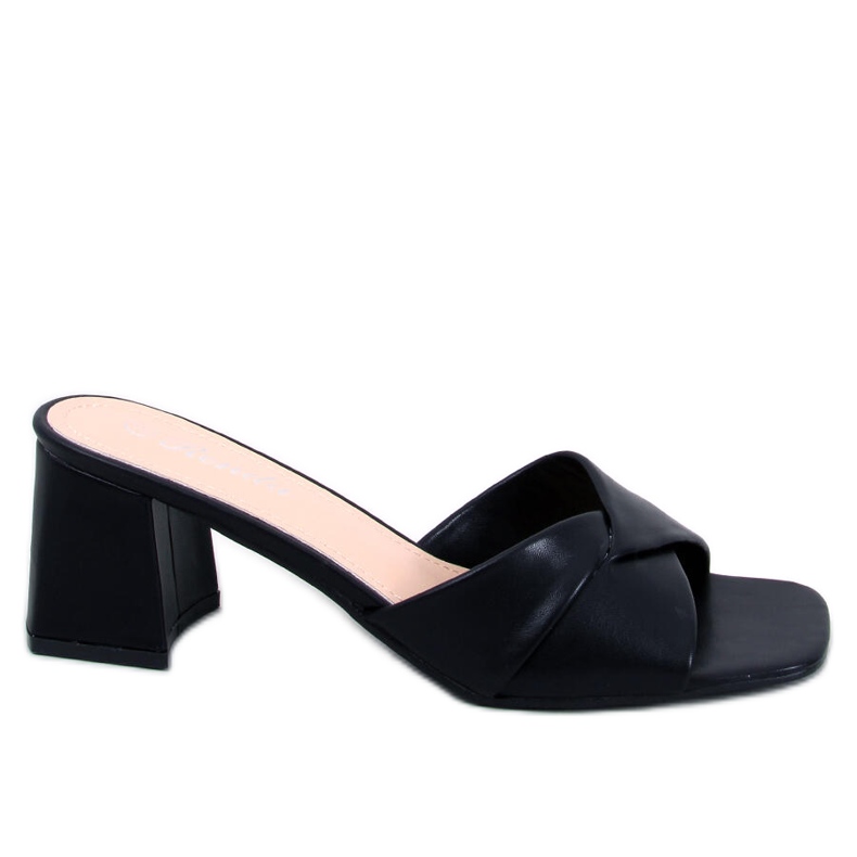 Poncia crne sandale na nisku petu crno