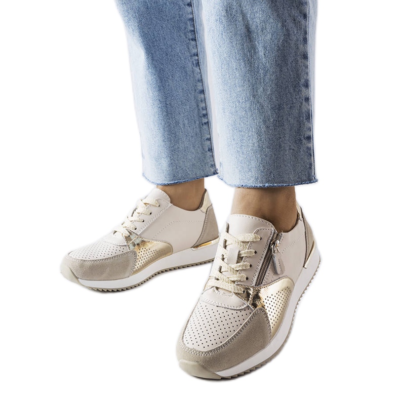 Goodin Bež ažur kožne cipele iz Galilea