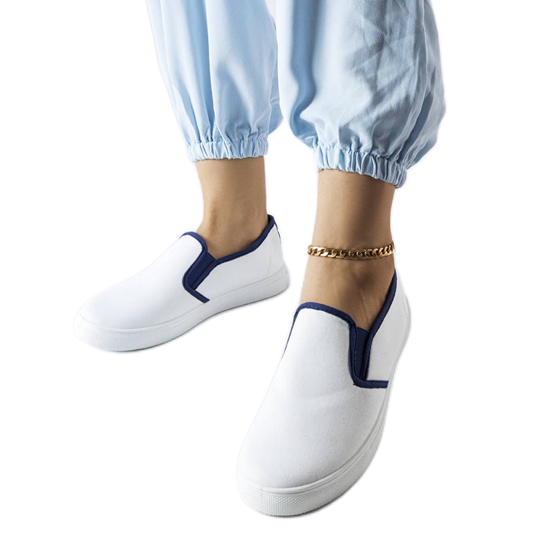 Tenisice od bijele tkanine Cagliari bijela