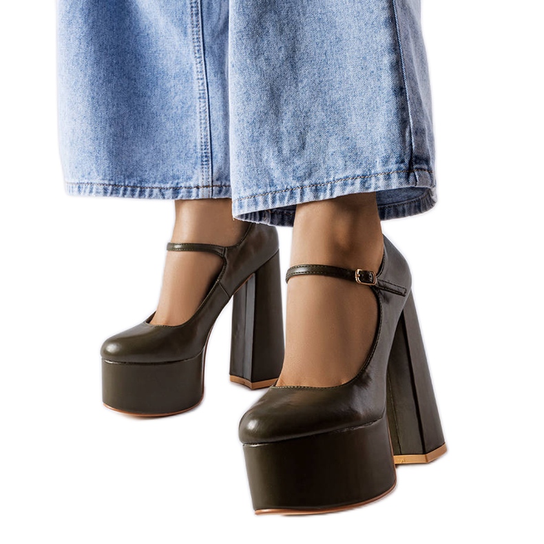 Colle zelene cipele s visokom petom zelena