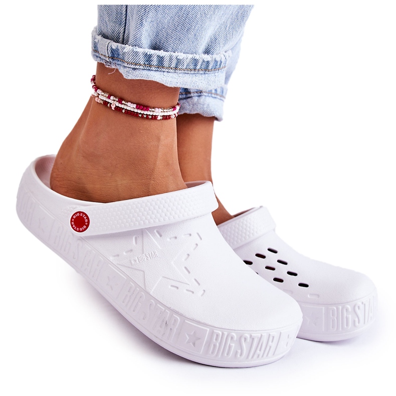 Lagane ženske papuče Kroks Big Star II275003 Bijele bijela