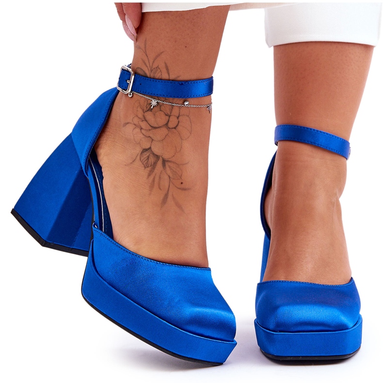 Modne cipele na masivnu petu Blue Sandia plava