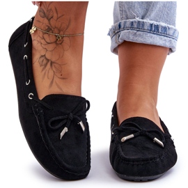 Ženske natikače od brušene kože crne Si Passione crna