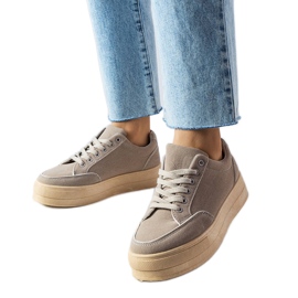 Sive tenisice s platformom iz Amathymesa siva