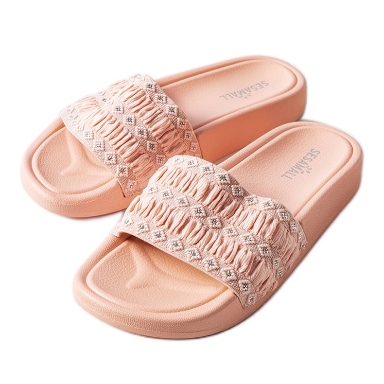 Ernestove ružičaste tobogane s volanima ružičasta