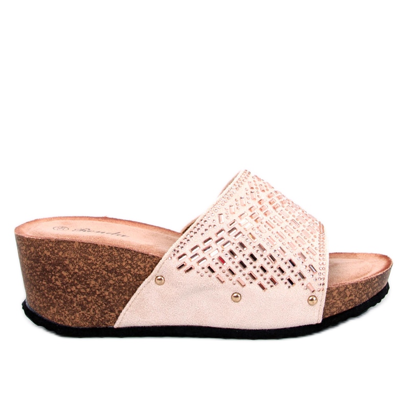 Greco Apricot sandale na klin bež