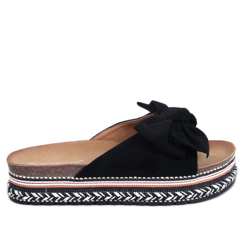 Delair crni visoki potplati s mašnom crno