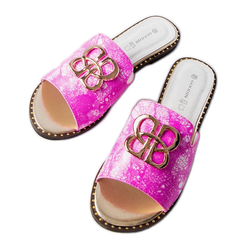 Inna Ružičaste ženske papuče s Lea kopčom ružičasta