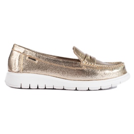 Zlatne mokasine na debeloj Shelovet platformi zlatni