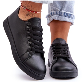 PE1 Ženske kožne klasične tenisice Black Unlimited crna