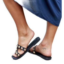 Crne tobogane ukrašene Agnano nitnama crna