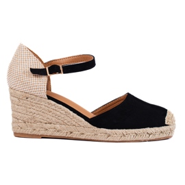 Ženske Shelovet crne wedge espadrile crna