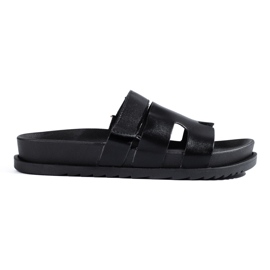 Crne ženske papuče na debeloj Shelovet platformi crno