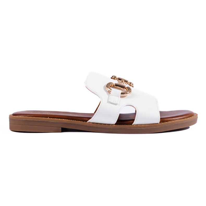 Shelovet ženske bijele klasične papuče bijela