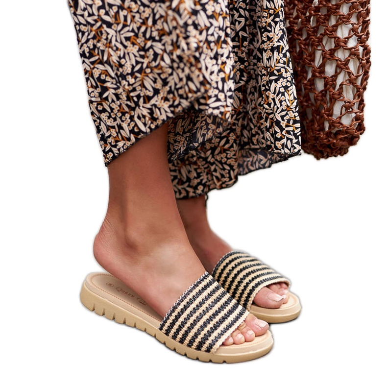 Crne tkane Capovalle tobogane crno