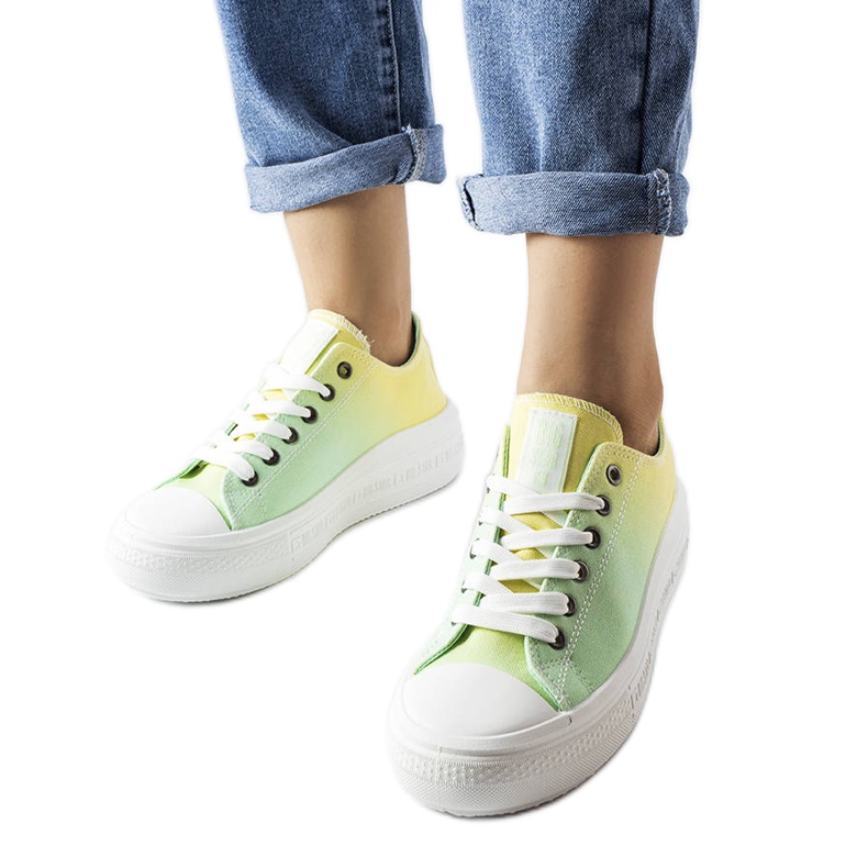 Žuto-zelene tenisice Big Star LL274A186 žuta boja