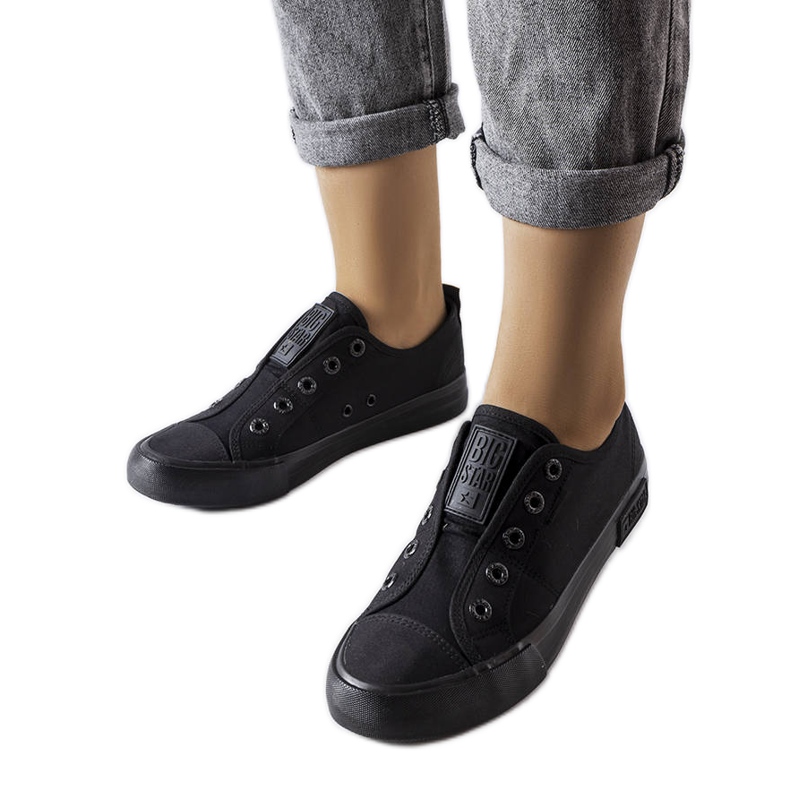 Crne slip-on tenisice iz Big Star LL274161 crno