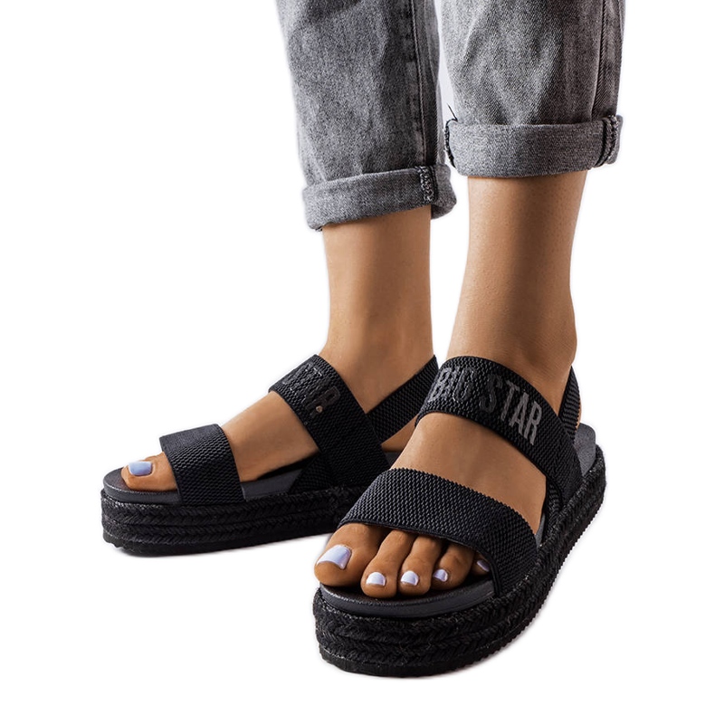 Crne sandale s platformom iz Big Star LL274856 crno