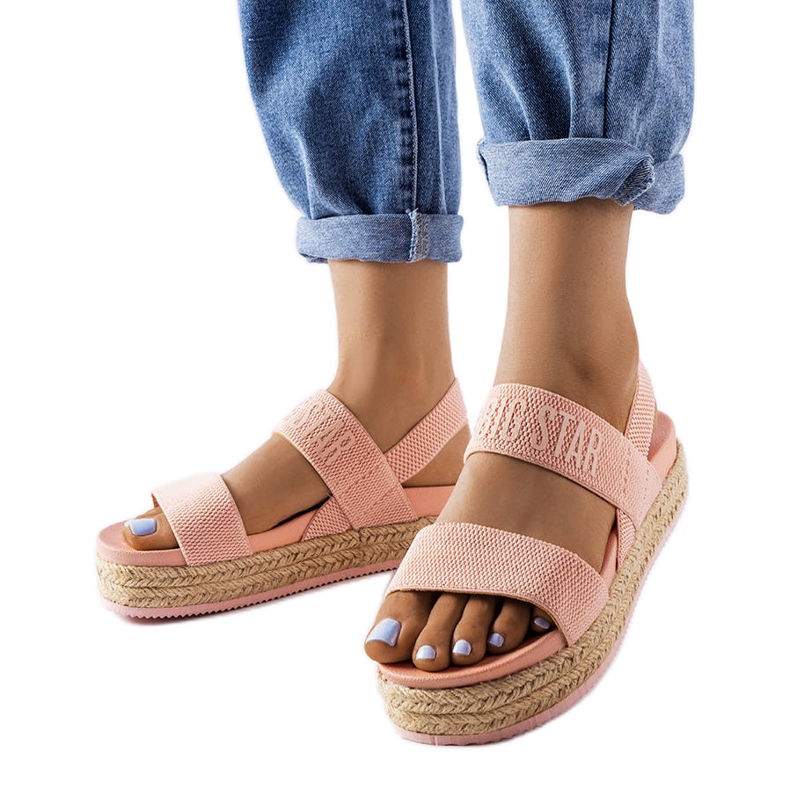 Ružičaste sandale s platformom iz Big Star LL274859 ružičasta