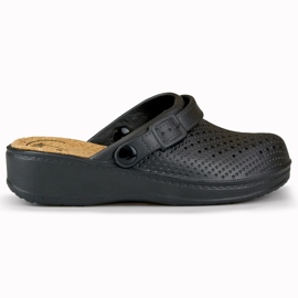 Udobne ženske papuče s pokrivenim prstima crna