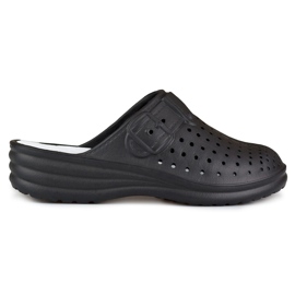 Udobne ženske japanke s pokrivenim prstima crne boje crna