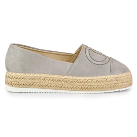 Sive espadrile s platformom siva