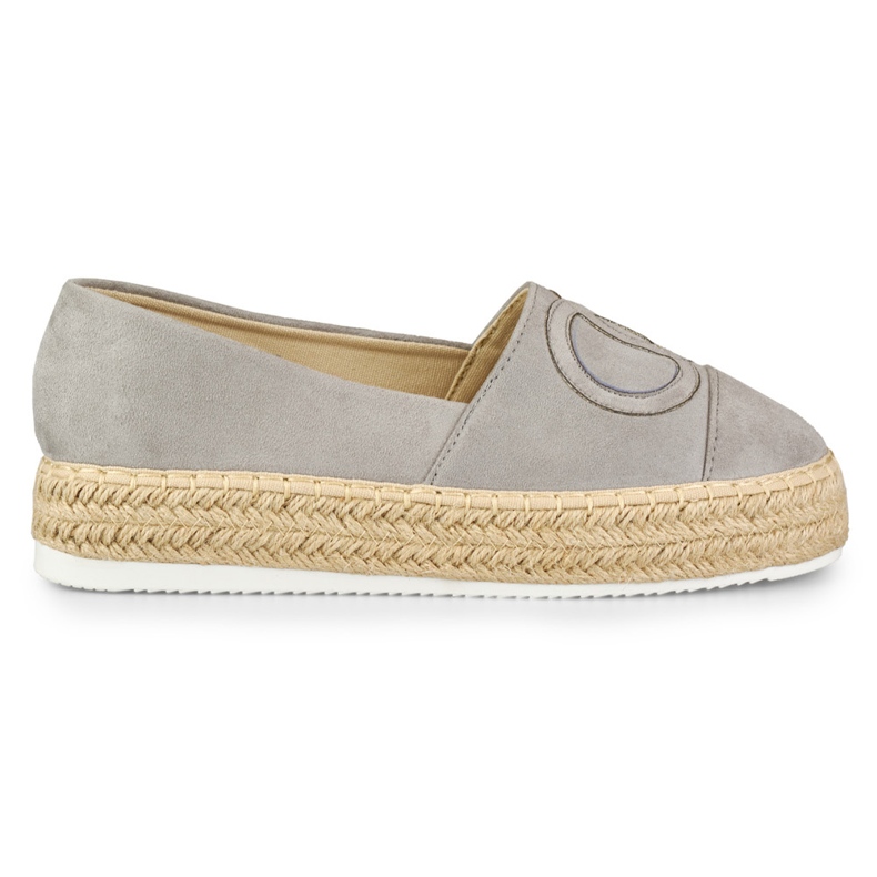 Sive espadrile s platformom siva