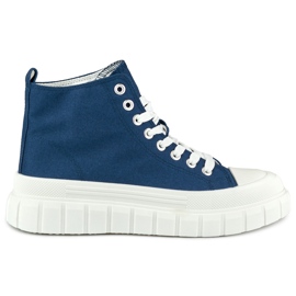 Ženske tamnoplave tenisice iznad gležnja plava