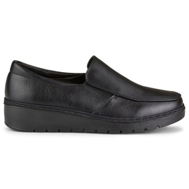 Udobne ženske mokasine od crne eko kože crna