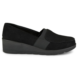 Udobne ženske cipele s elastičnom trakom crna