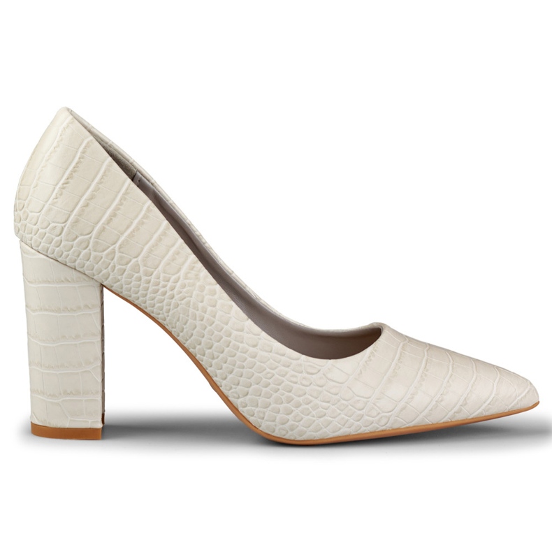 Svijetle salonke na stupu od eko kože siva