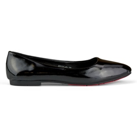 Ženske crne lakirane balerinke crna