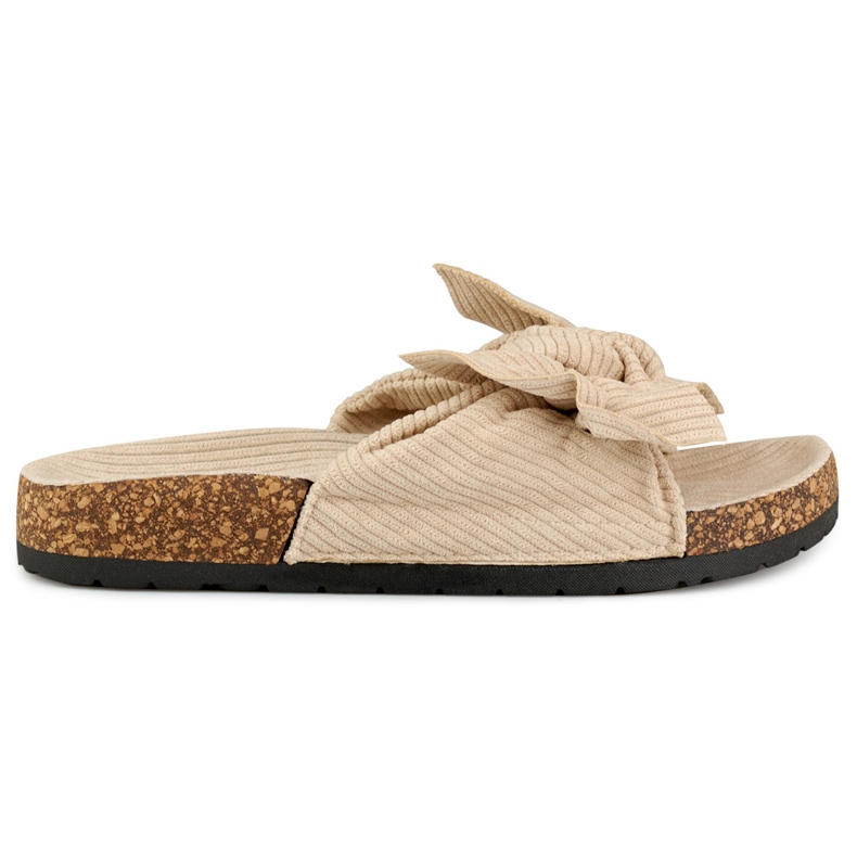 Klasične antilop bež ženske papuče s mašnom