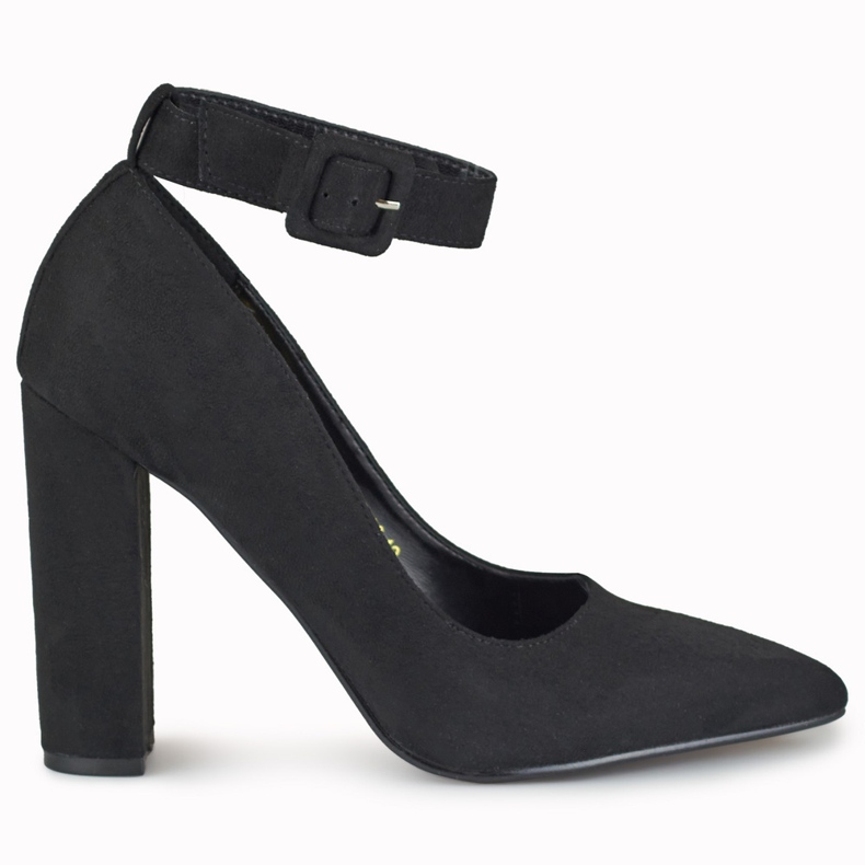 Ženske crne cipele s kopčanjem na gležnju crno