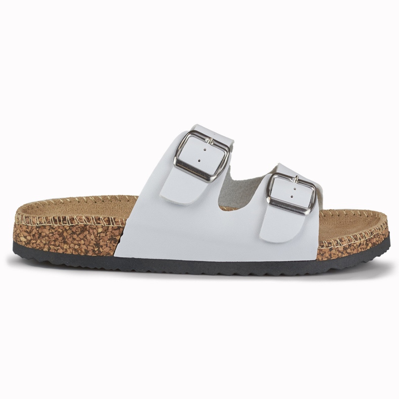 Bijele udobne ženske papuče bijela