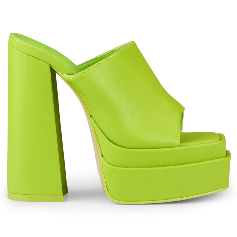 Lime tobogan s visokom petom od Evelyn zelena