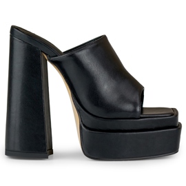 Evelyn crne tobogane s visokom petom crna