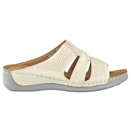 Udobne ženske bež papuče