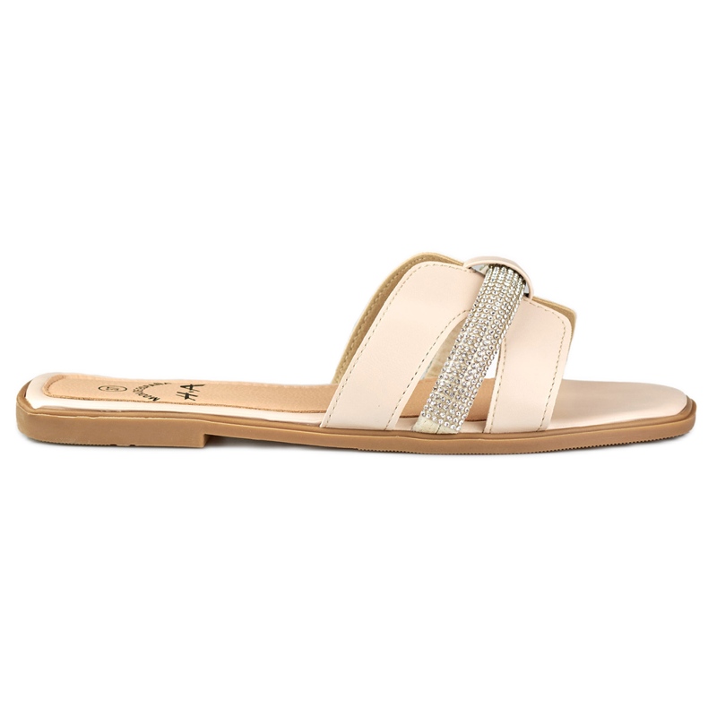 Ženske bež natikače sa šljokicama