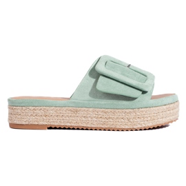 Mint antilop espadrile na platformi Shelovet zelena