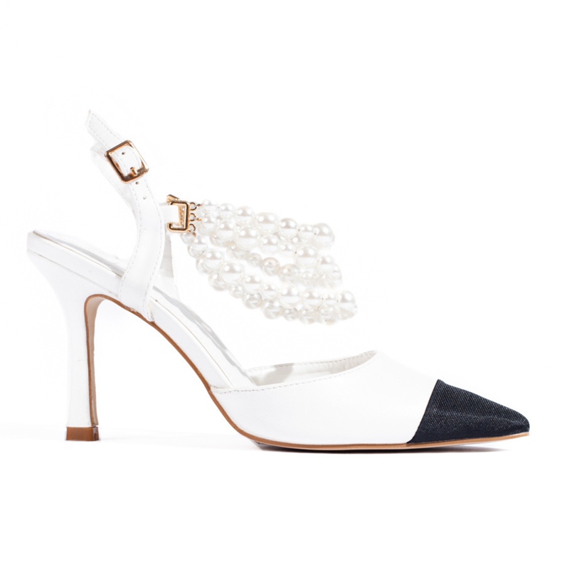 Bijele salonke na iglu sa Shelovet biserima bijela