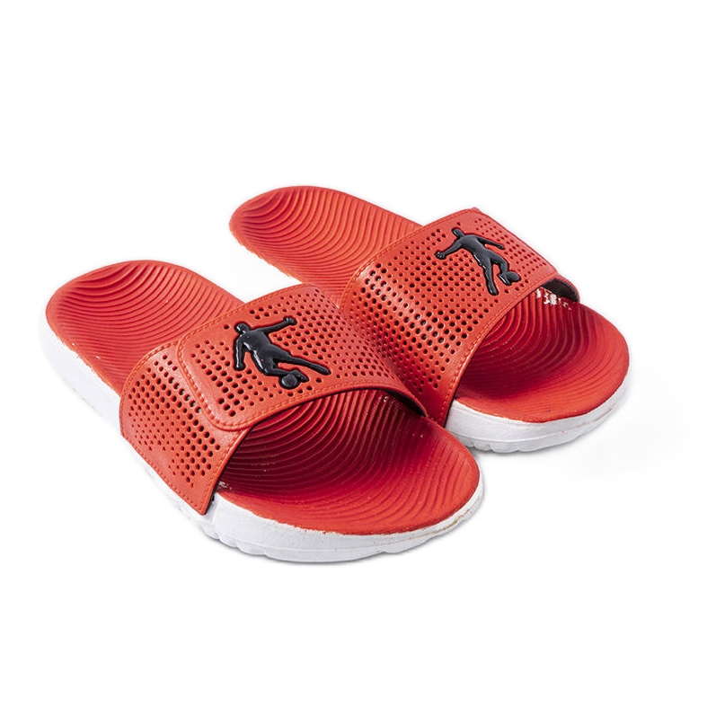 Crveno-bijele gumene papuče iz Atene crvena