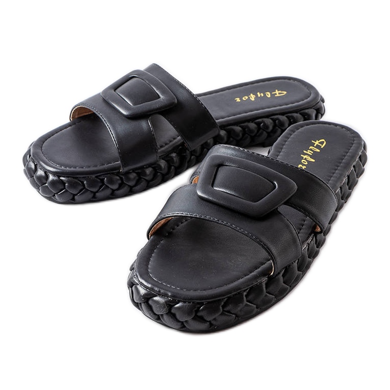 Francesco crne sandale s platformom crno