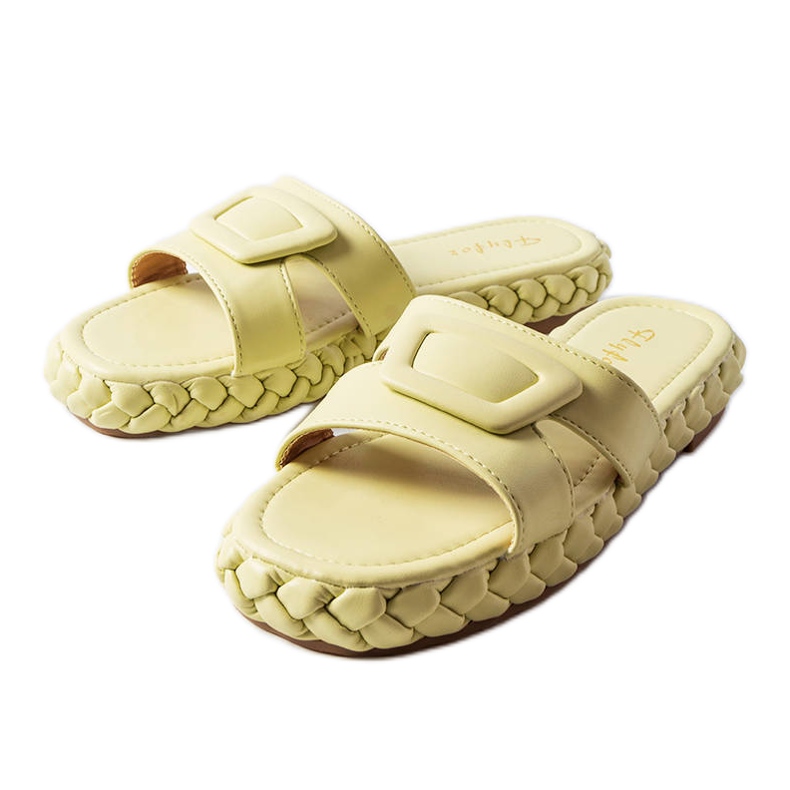 Zelene papuče na platformi Francesco zelena