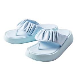 Plave japanke s volanima plava