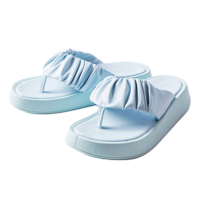 Plave japanke s volanima plava